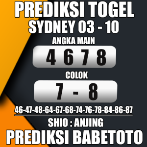 Prediksi Sydney 03 Oktober 2024