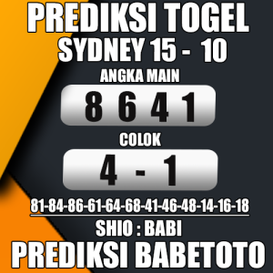 Prediksi Sydney 15 Oktober 2024