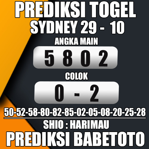 Prediksi Sydney 29 Oktober 2024