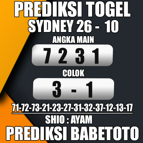 Prediksi Sydney 26 Oktober 2024