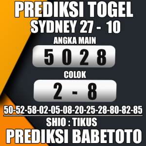 Prediksi Sydney 27 Oktober 2024