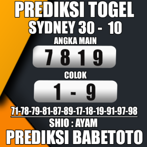 Prediksi Sydney 30 Oktober 2024