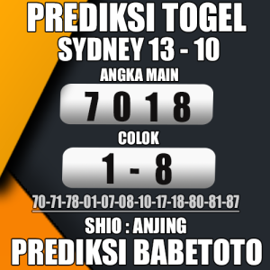 Prediksi Sydney 13 Oktober 2024