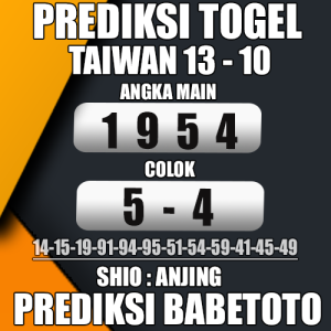 Prediksi Taiwan 13 Oktober 2024