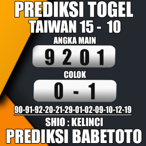 Prediksi Taiwan 15 Oktober 2024