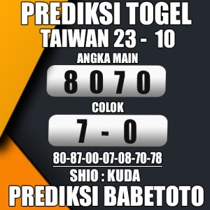 Prediksi Taiwan 23 Oktober 2024