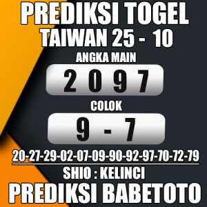 Prediksi Taiwan 25 Oktober 2024