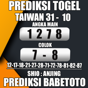 Prediksi Taiwan 31 Oktober 2024