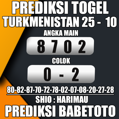 Prediksi TURKMENISTAN 25 Oktober 2024