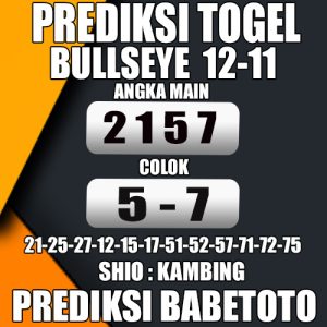  Prediksi Bullseye 12 November 2024