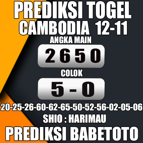 Prediksi Cambodia 12 November 2024