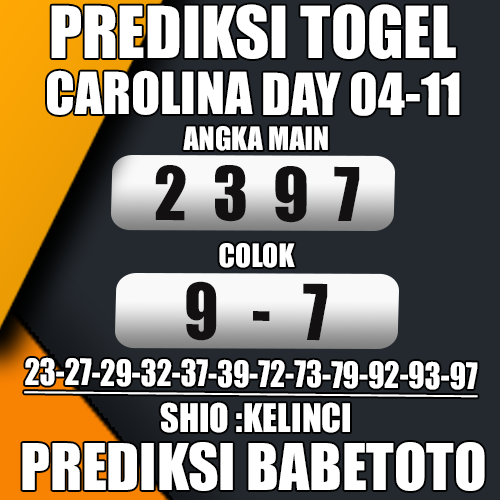 Prediksi CAROLINA DAY 04 November 2024