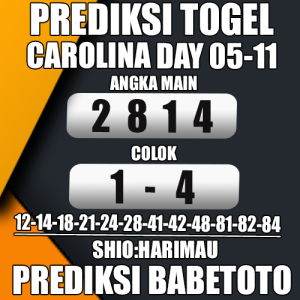 Prediksi CAROLINA DAY 05 November 2024