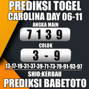 Prediksi CAROLINA DAY 06 November 2024