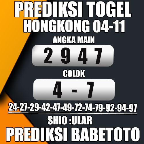 Prediksi HONGKONG 04 November 2024