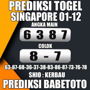 Prediksi SINGAPORE 01 Desember 2024