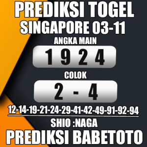 Prediksi SINGAPORE 03 November 2024