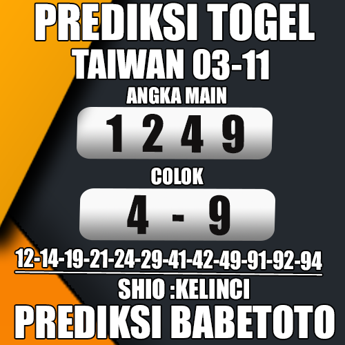 Prediksi Taiwan 03 November 2024