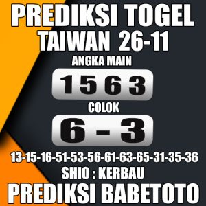 Prediksi Taiwan 26 November 2024