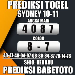 Prediksi Sydney 10 November 2024