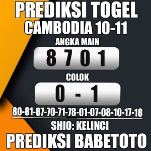 Prediksi Cambodia 10 November 2024