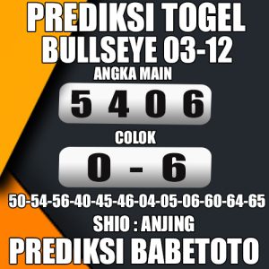  Prediksi Bullseye 03 Desember 2024