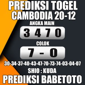 Prediksi Cambodia 20 Desember 2024