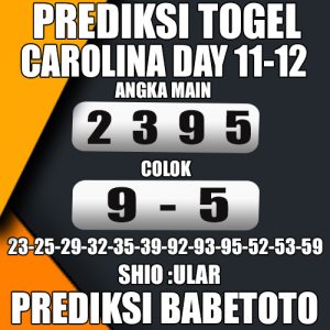 Prediksi CAROLINA DAY 11 Desember 2024