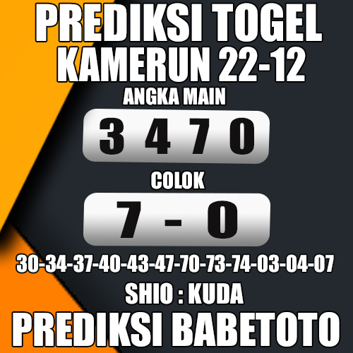 Prediksi KAMERUN 22 Desember  2024