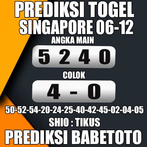 Prediksi SINGAPORE 06 Desember 2024