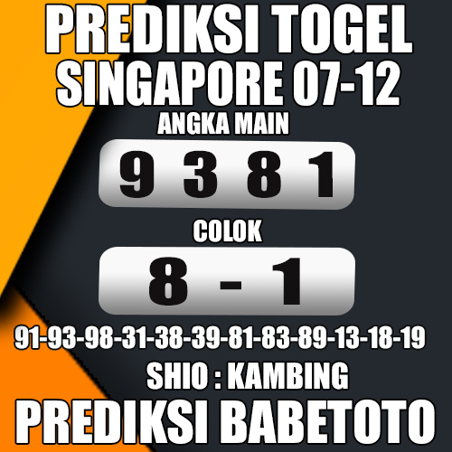 Prediksi SINGAPORE 07 Desember 2024