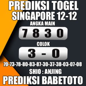 Prediksi SINGAPORE 12 Desember 2024