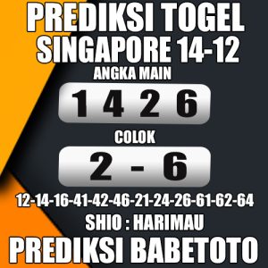 Prediksi SINGAPORE 14 Desember 2024