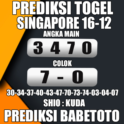 Prediksi SINGAPORE 16 Desember 2024