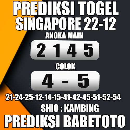 Prediksi SINGAPORE 22 Desember 2024