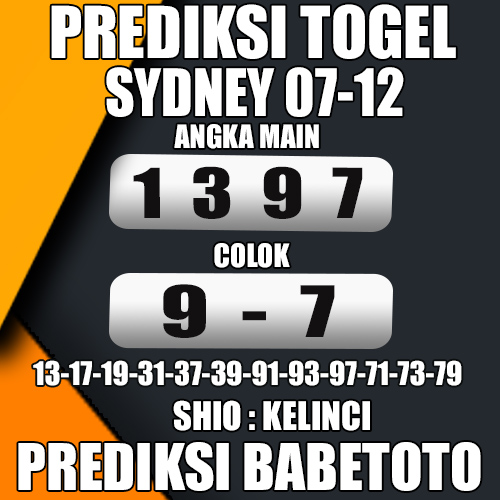 Prediksi Sydney 07 Desember 2024