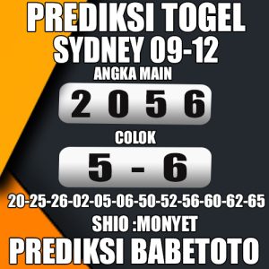 Prediksi Sydney 09 Desember 2024