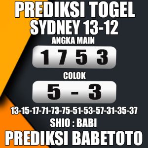 Prediksi Sydney 13 Desember 2024