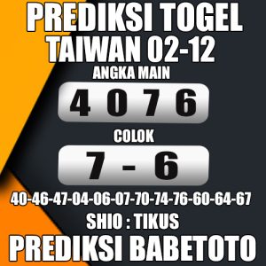 Prediksi Taiwan 02 Desember 2024