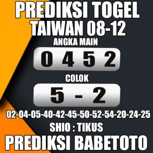 Prediksi Taiwan 08 Desember 2024