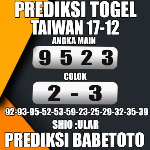 Prediksi Taiwan 17 Desember 2024