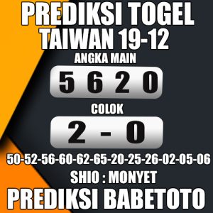 Prediksi Taiwan 19 Desember 2024