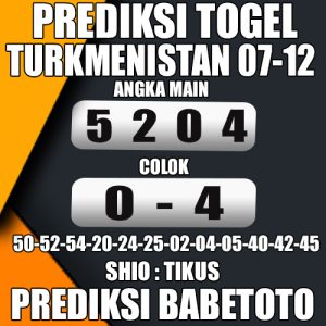 Prediksi TURKMENISTAN 07 Desember  2024